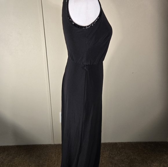 LAUREN RALPH LAUREN Women's Black Beaded-trim Blouson Evening Gown Dress - Picture 4 of 15